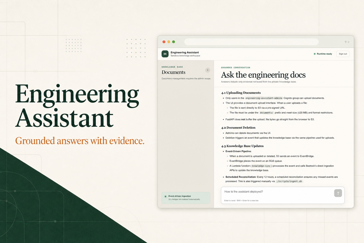 Building an AWS-Native Engineering Assistant with Amazon Bedrock AgentCore