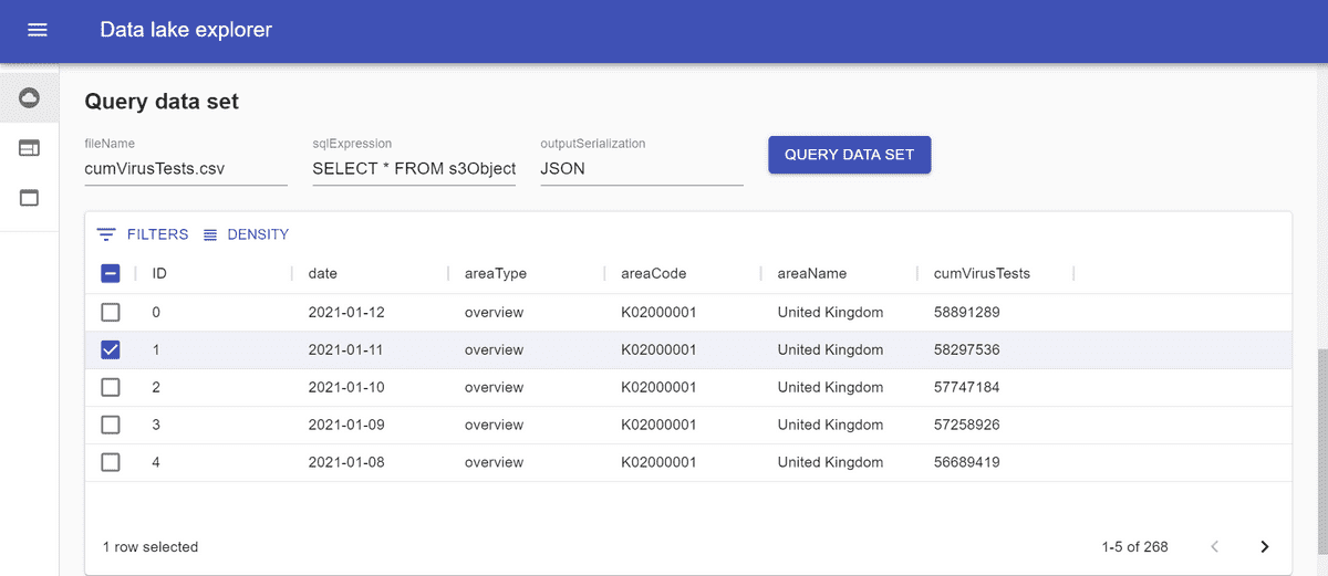 Data Query Table